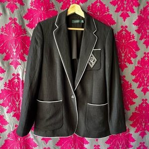 Ralph Lauren monogram linen blazer